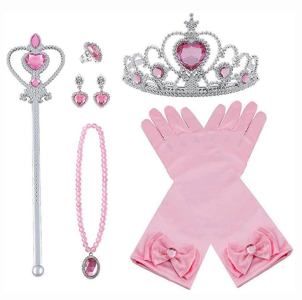 8 stk prinsesse kostyme sett for 2 - 9 år jenter