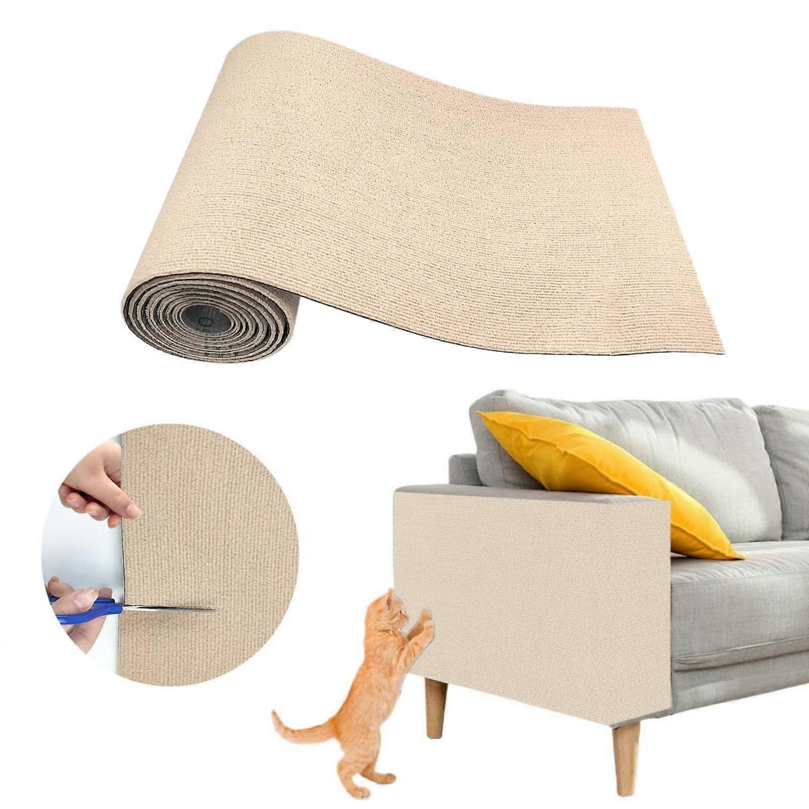 Trimmable Cat Scratching Post Carpet Covered Self-Adhesive Cat Tree Shelves Replacement Parts Mat Cat Scratcher -GSL