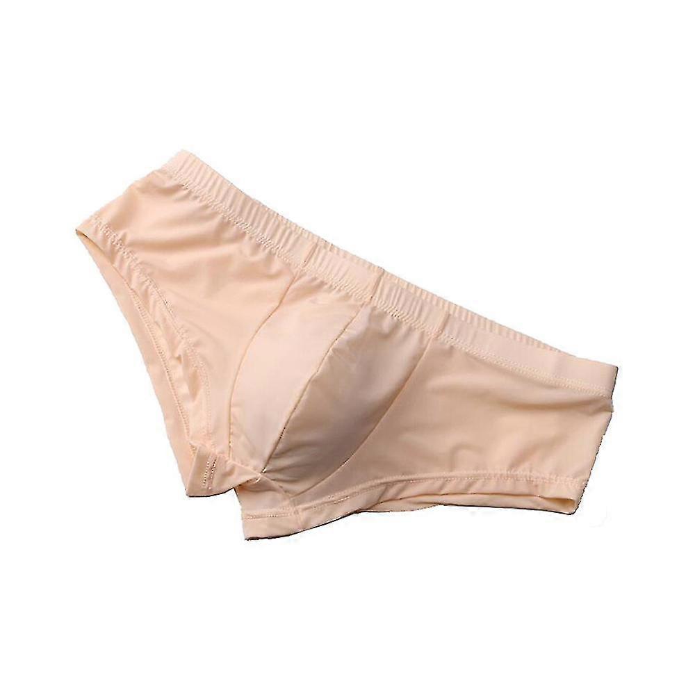 Män Ice Silk Boxer Shorts Underkläder Andas Låg Midja Kalsonger