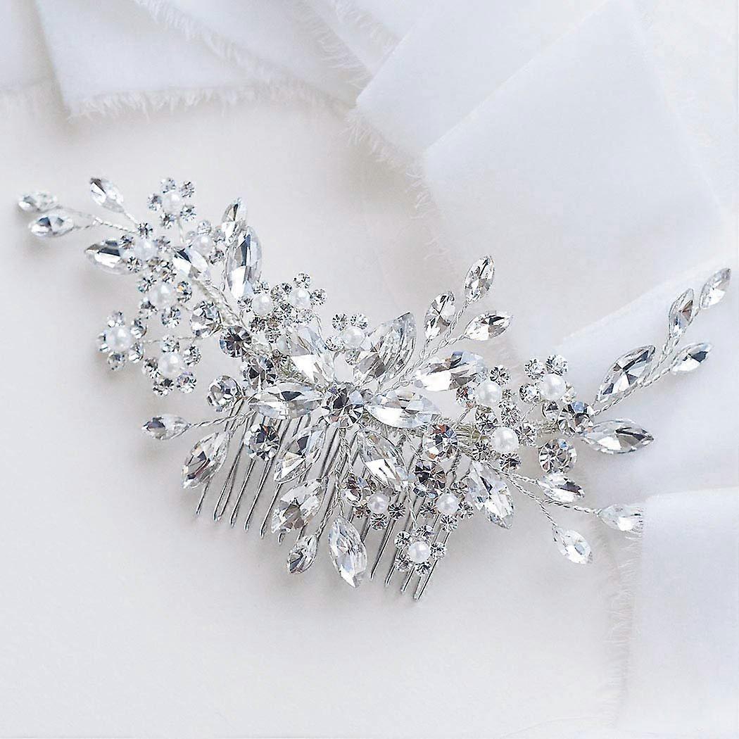 Crystal Bridal Side Comb Hair Accessory for Wedding
