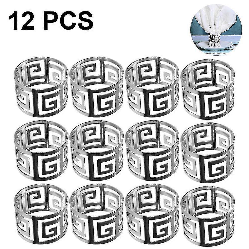 Metal Buckles Napkin Rings Set of 6 - Glossy and Attractive