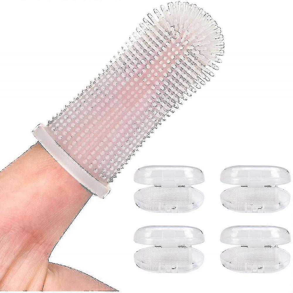 Dog Toothbrush 4 Pack , Finger Toothbrush Kit