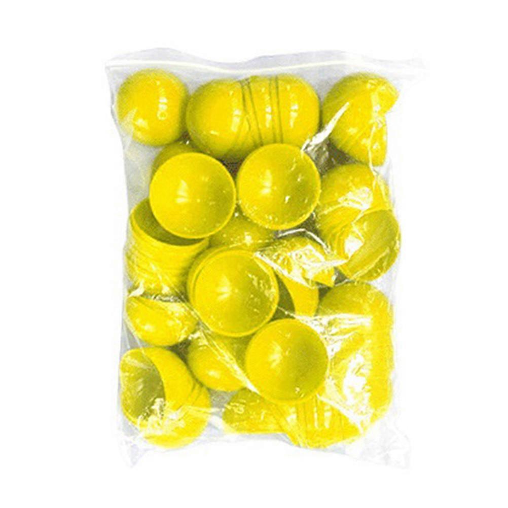 50pcs Activity Lottery Balls Small Funny Colorful Activity Hollow Balls for Game Party (40mm Diameter Yellow)