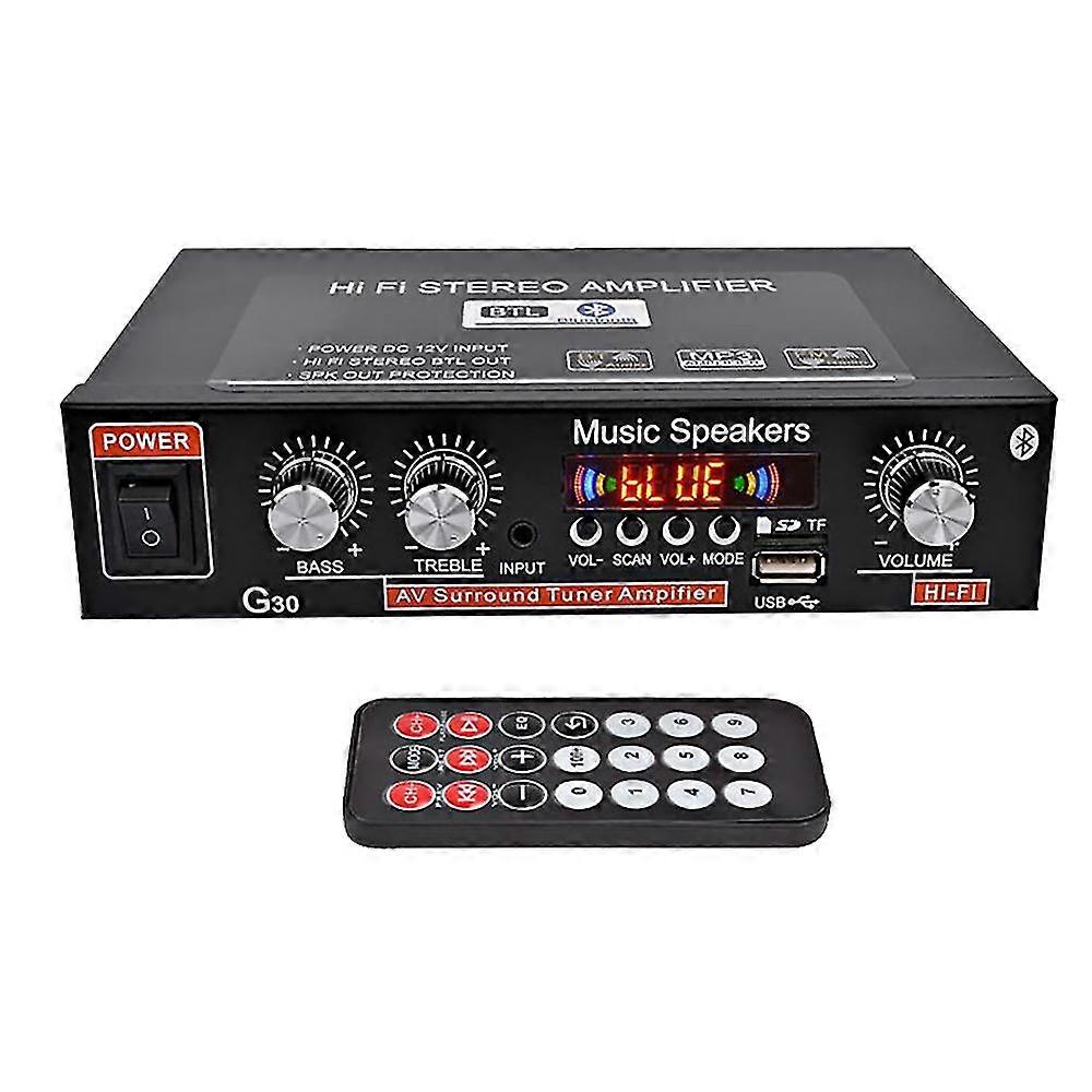 Audioverstärker Verstärker Digital Home Power Bluetooth Hifi Stereo Subwoofer Musik-Player mit Fernbedienung EU-Stecker