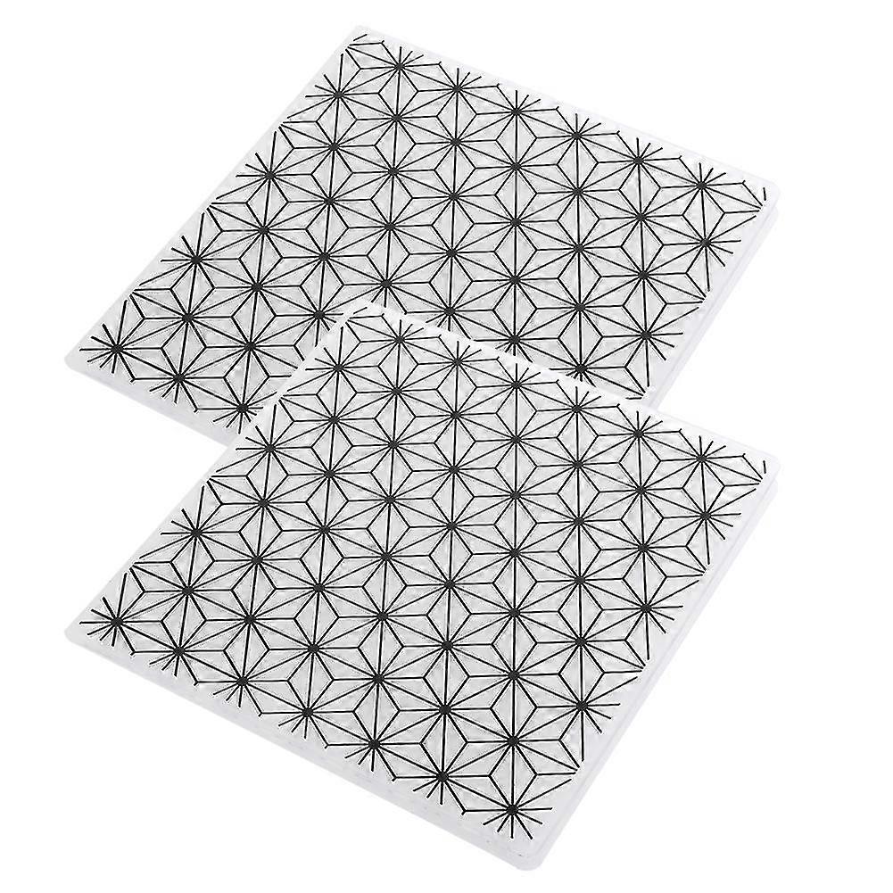DIY Scrapbooking Template - Concave Convex Embossing Folders for Handcraft Photo Album Decoration Card (2pcs)