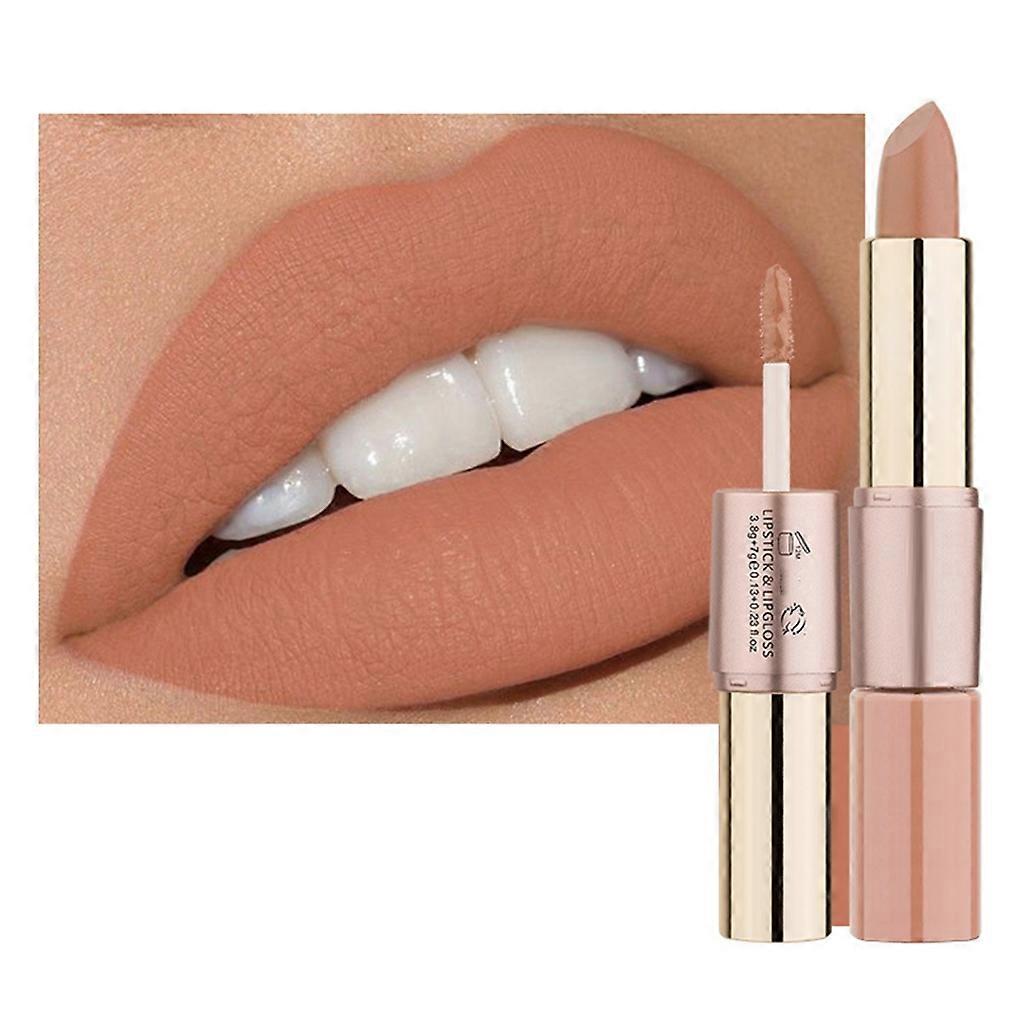 Double for Head Matte Lipstick Non- Stick Cup Velvety Liquid Lipstick Lip Gloss