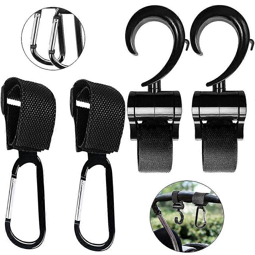 Stroller Hook, 4 Pieces Stroller Hook, Stroller Bag Holder, Diaper Bag Hook
