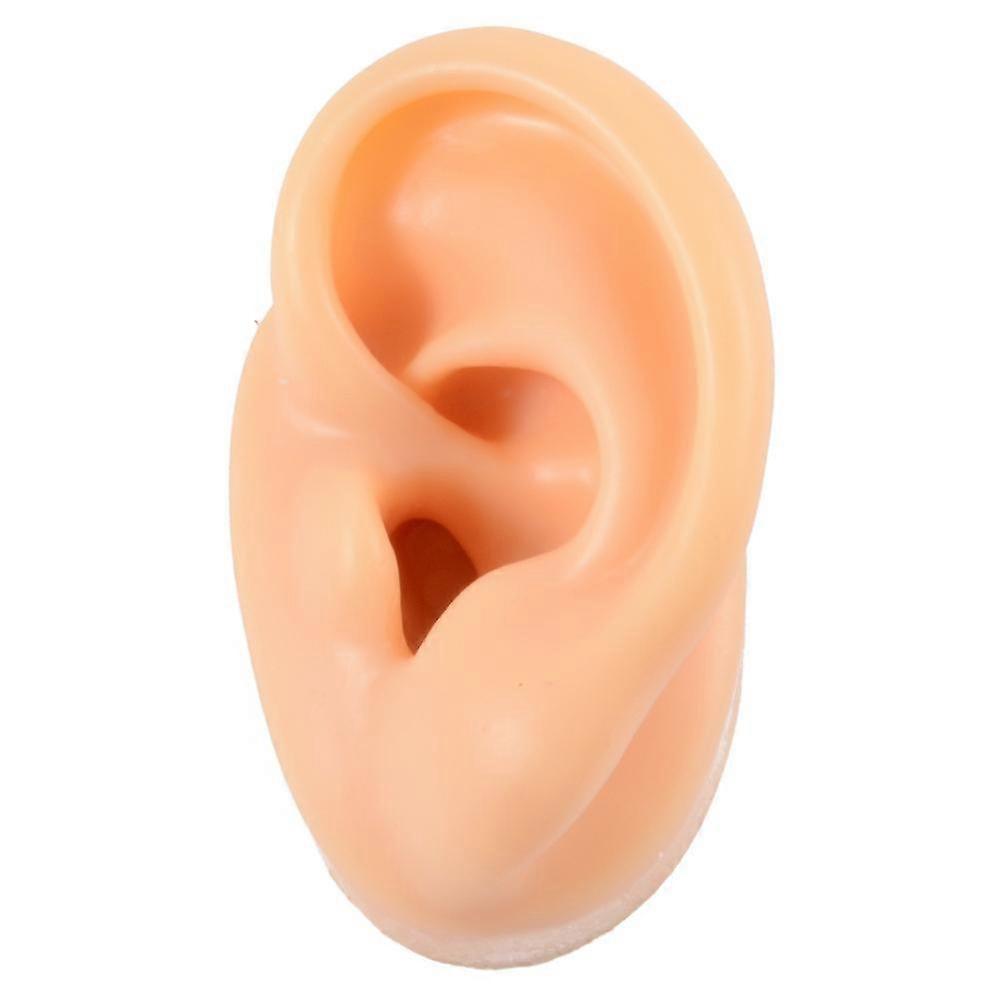 Silicone Ear Model Earphone Ear Stud Display Jewelry Props Simulation Software Ear Human Body Mold (1 Piece) Left Ear