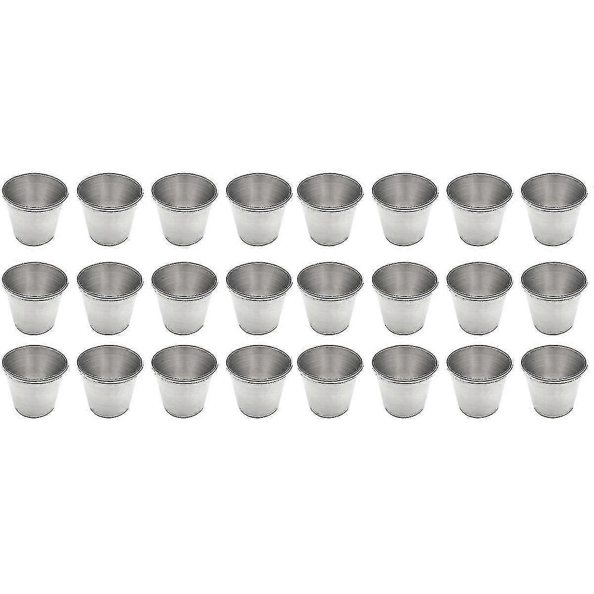 24er-Pack Tragbare Schnapsgläser aus Edelstahl