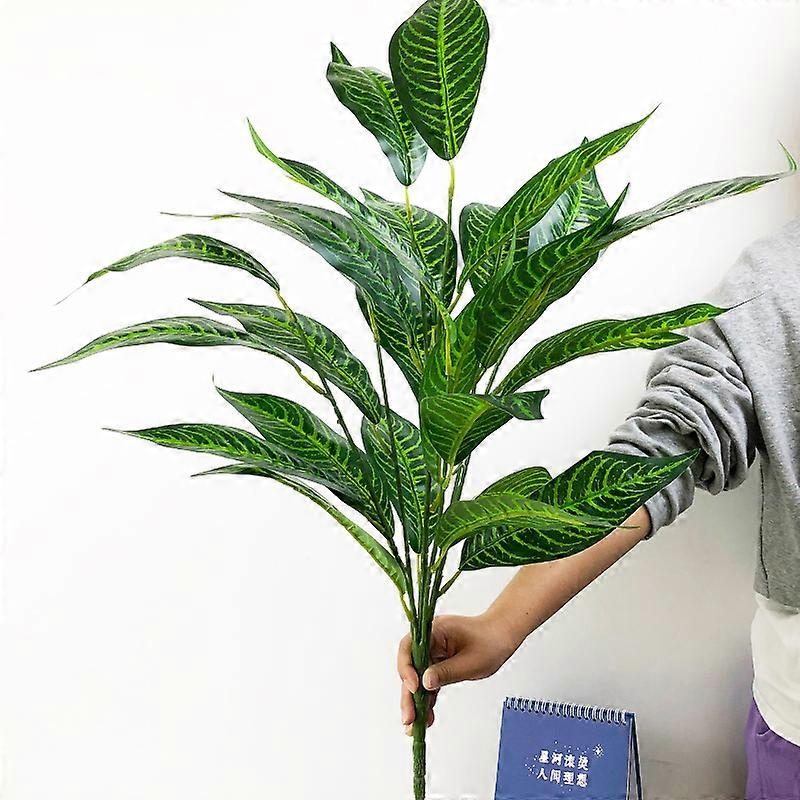 75cm 26 Leaves Large Artificial Plants Tropical Tree Fake Magnolia Branch Plastic Palm Leaf False Monstera For Home Garden Decor
