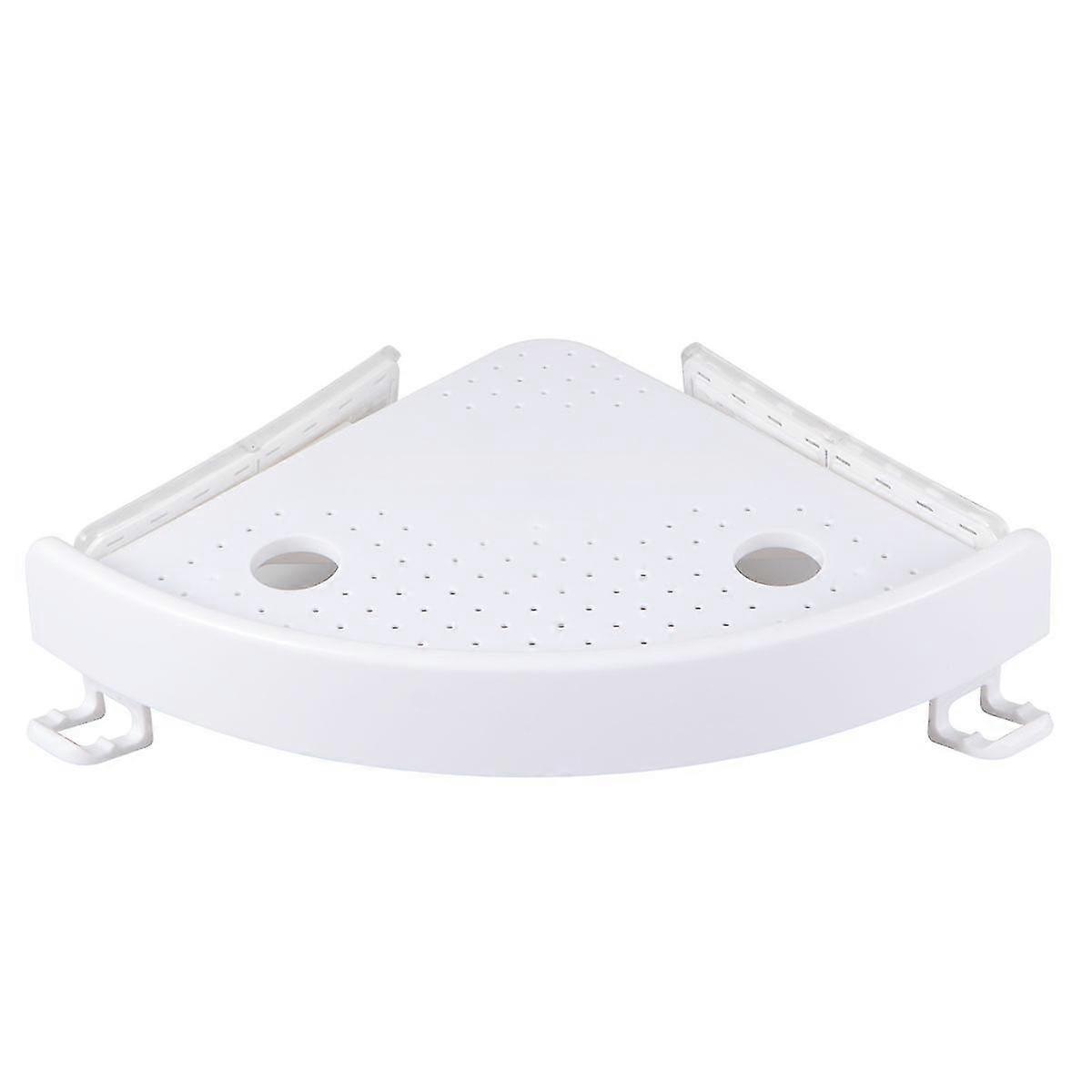 1pc Plastic Punch Free Storage Rack Creative Triangle Shelf Space-saving Corner Shelf Bathroom Kitchen Storage Holder
