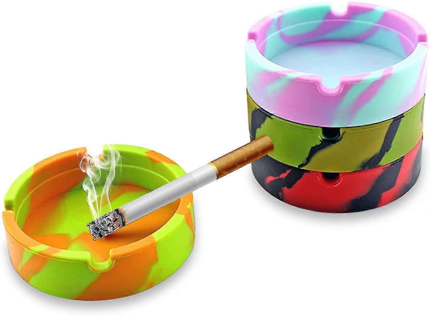 4pcs Won't Break-silicone Cigarette Cup,modern Tabletop Silicone For Indoor