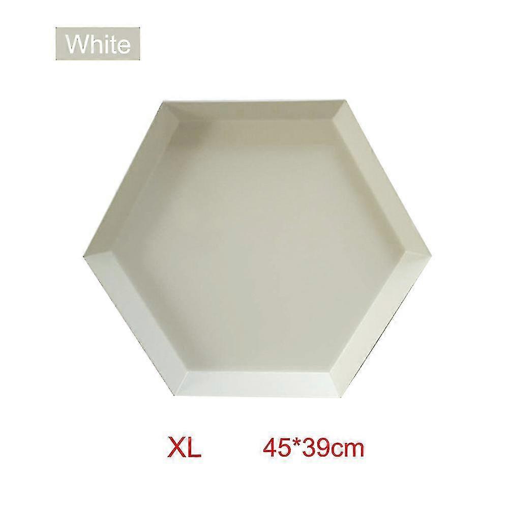 Polygon Plate Desktop Combination Storage Tray Geometric Metal Tea Fruit Dish Plate
