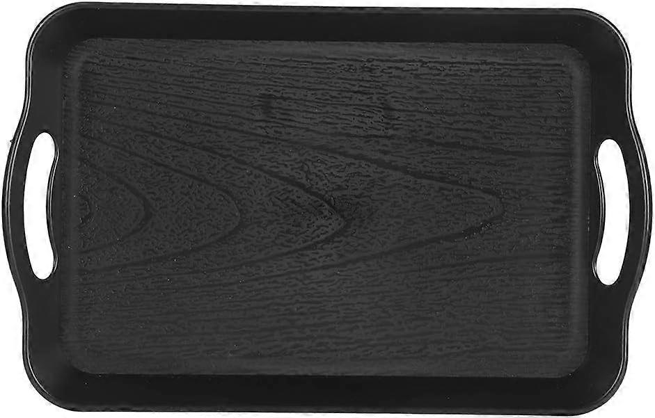 Rectangular serving tray, plastic tray with handles for buffet, fast food and fast food