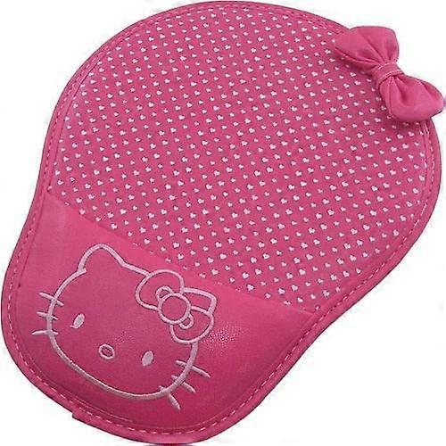 Wrist Protected Computer PU Leather Wrist Rest Mouse Pad Mat (Rose)