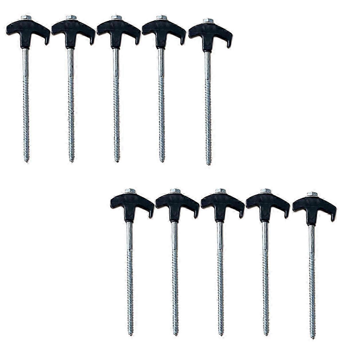 Mustat ruuvityyppiset telttapiikit, telttapiikit, metallikierteitetyt telttapiikit, raskaat telttapiikit