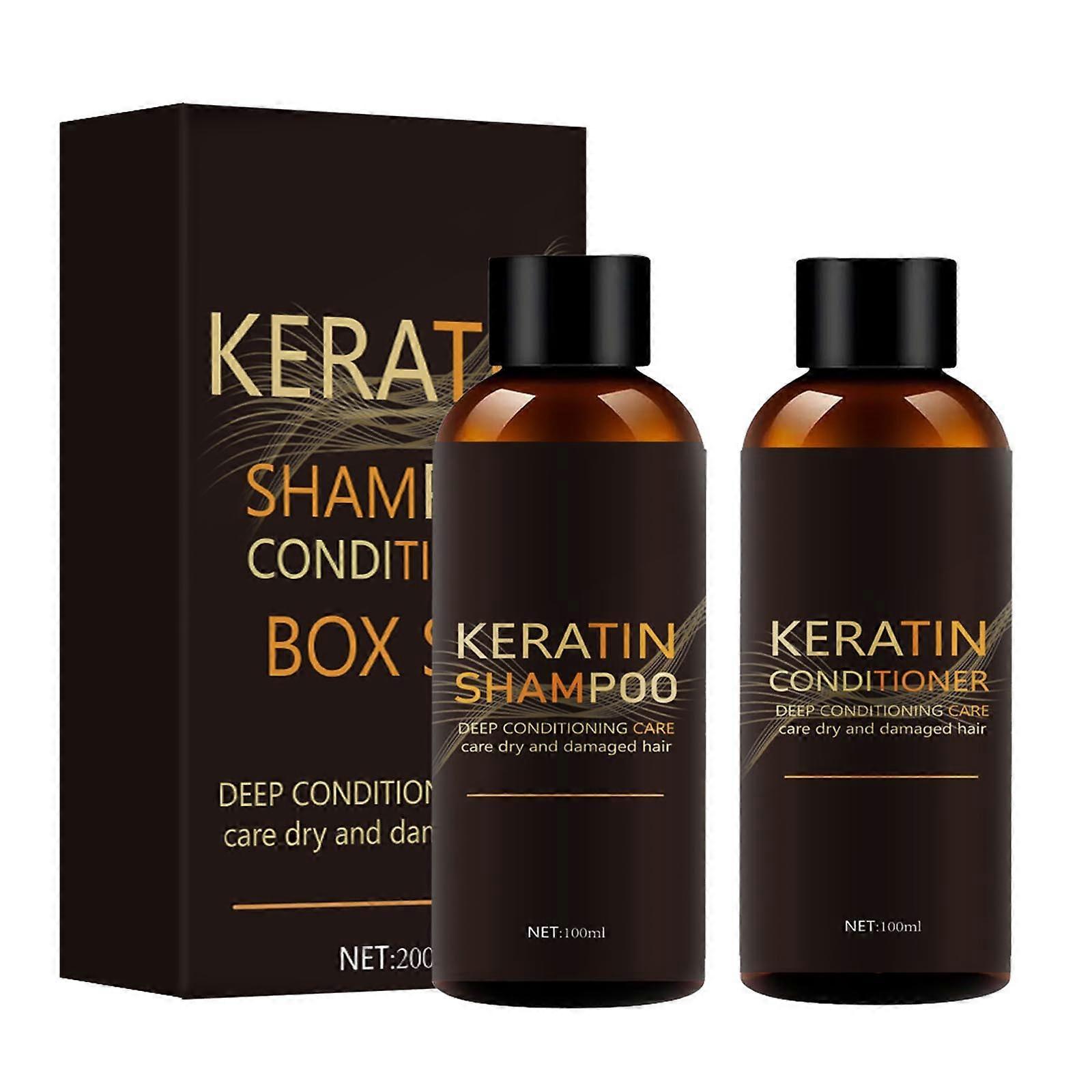 Hair Serum Smoothing And Oil-Control Shampoo And Conditioner Set - 200ml Nourishing Improving Frizz Hydrating And Hydrating