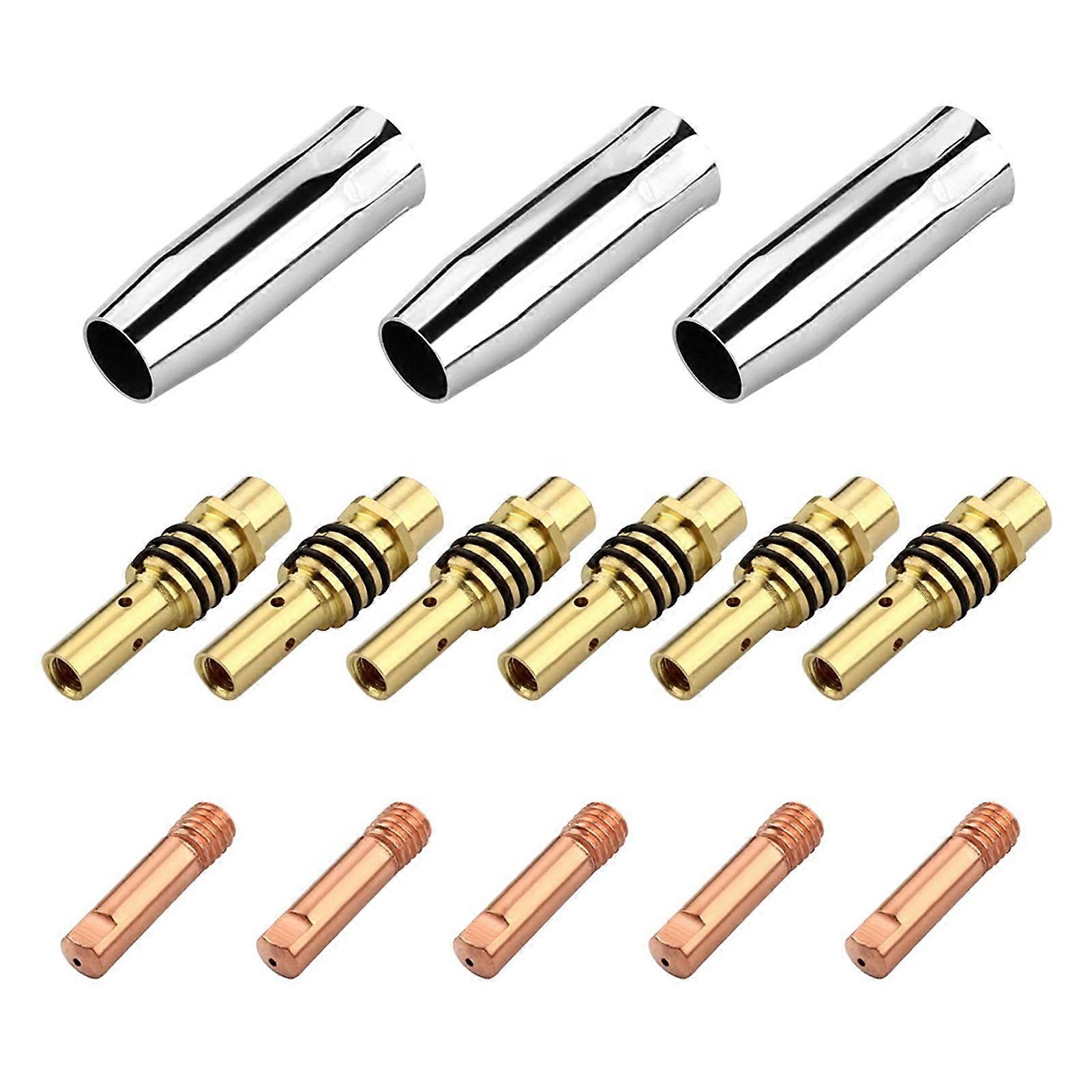 14Pcs/Set 15AK MIG Welding Nozzle Welder Torch Holder Contact Tip for MB Binzel