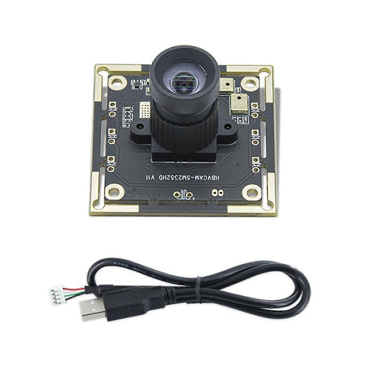 5MP 2K Camera Module Built-in Microphone 68 USB Free Driver Adjustable Manual-Focus Camera Lens Assembly for PC