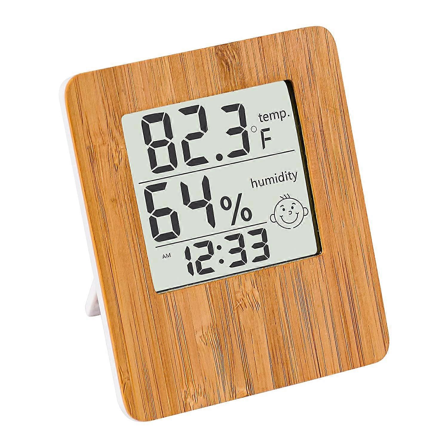 Humidity Sensor Hygrometer Indoor Thermometer-Clock decorative bamboo digital hygrometer