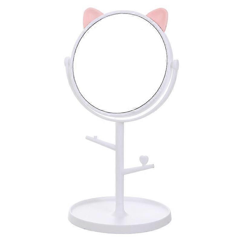 Bedroom Mirror-&makeup Mirror In Cute Cat Ears Shape - White