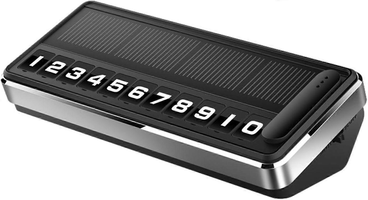 Promotional sales Temporary Phone Numbers, ABS Car Parking Card Phone Number, Parking Card Phone Number Display with Solar Charger