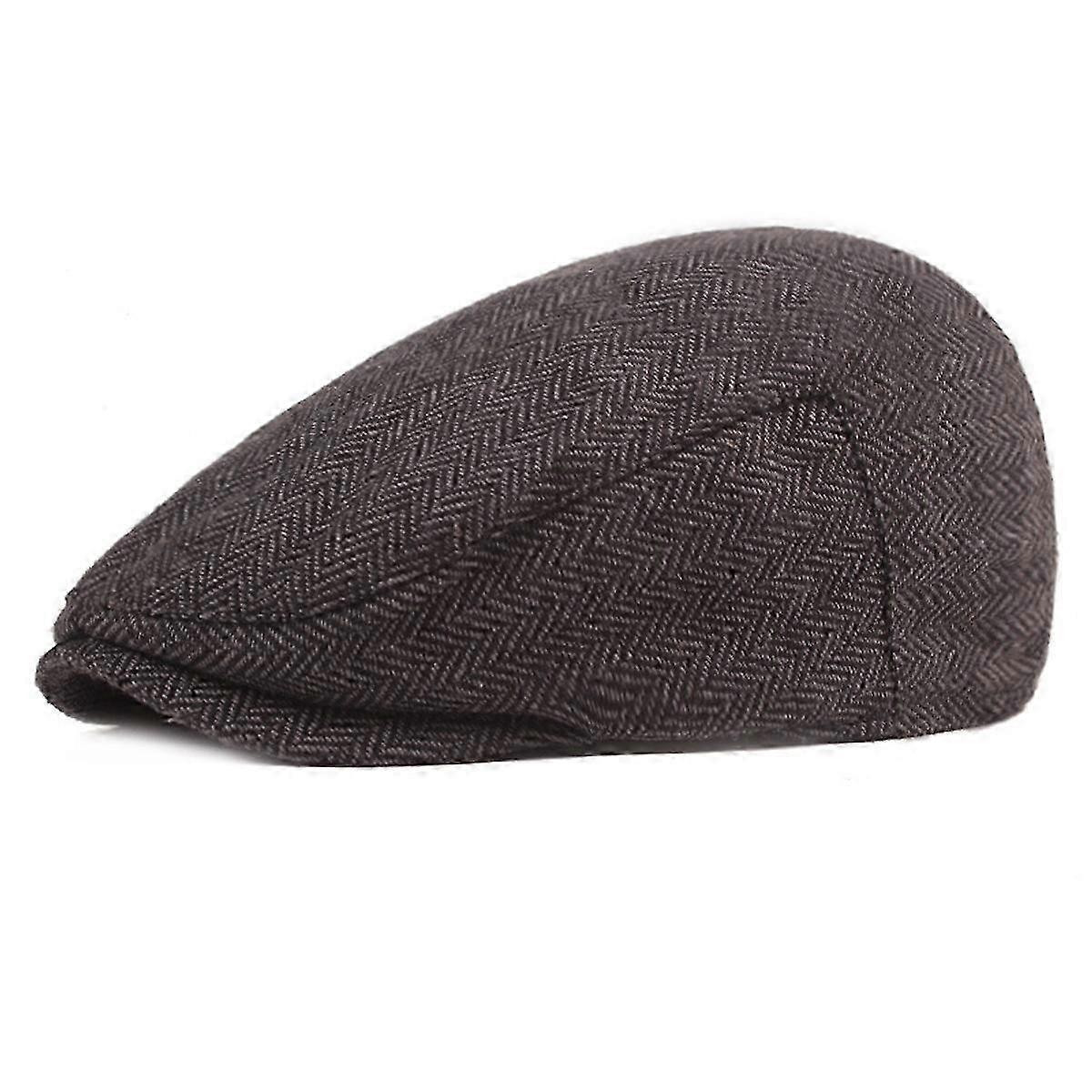 Men Flat Cap,Duckbill Hat,Hunting Cap Tweed Cap for Winter