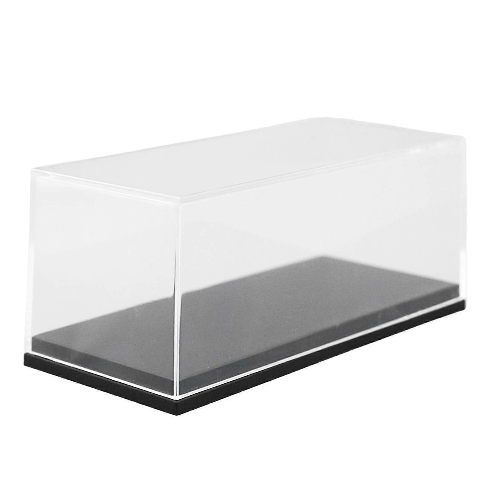 Acrylic Display Case Toy Car Storage Organizer for 1/87 Vehicle Dolls Statue black base