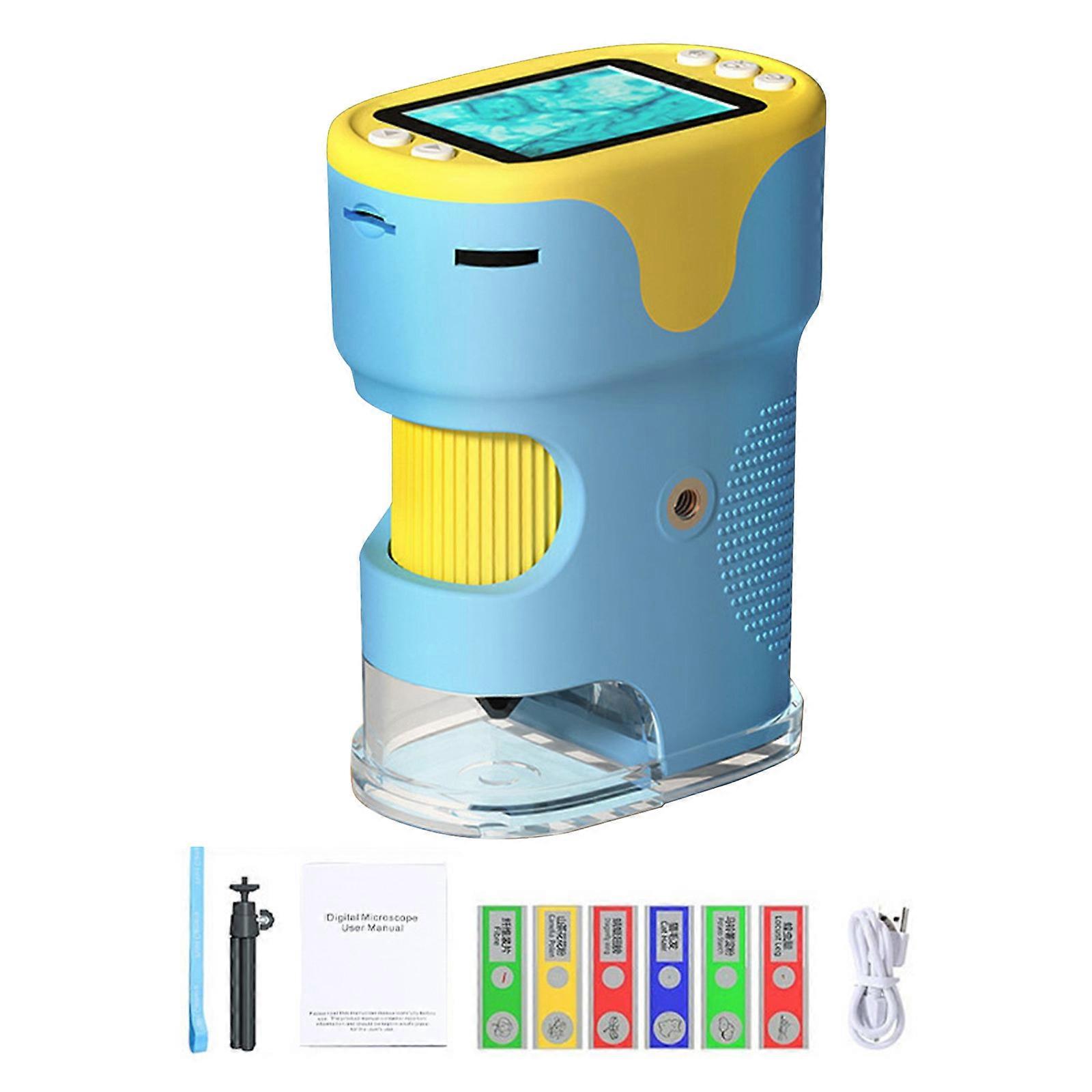 Handheld Portable Screen Camera Microscope Children Science Secondary School Students Toys Can See 1000 Times(Toy Playsets)