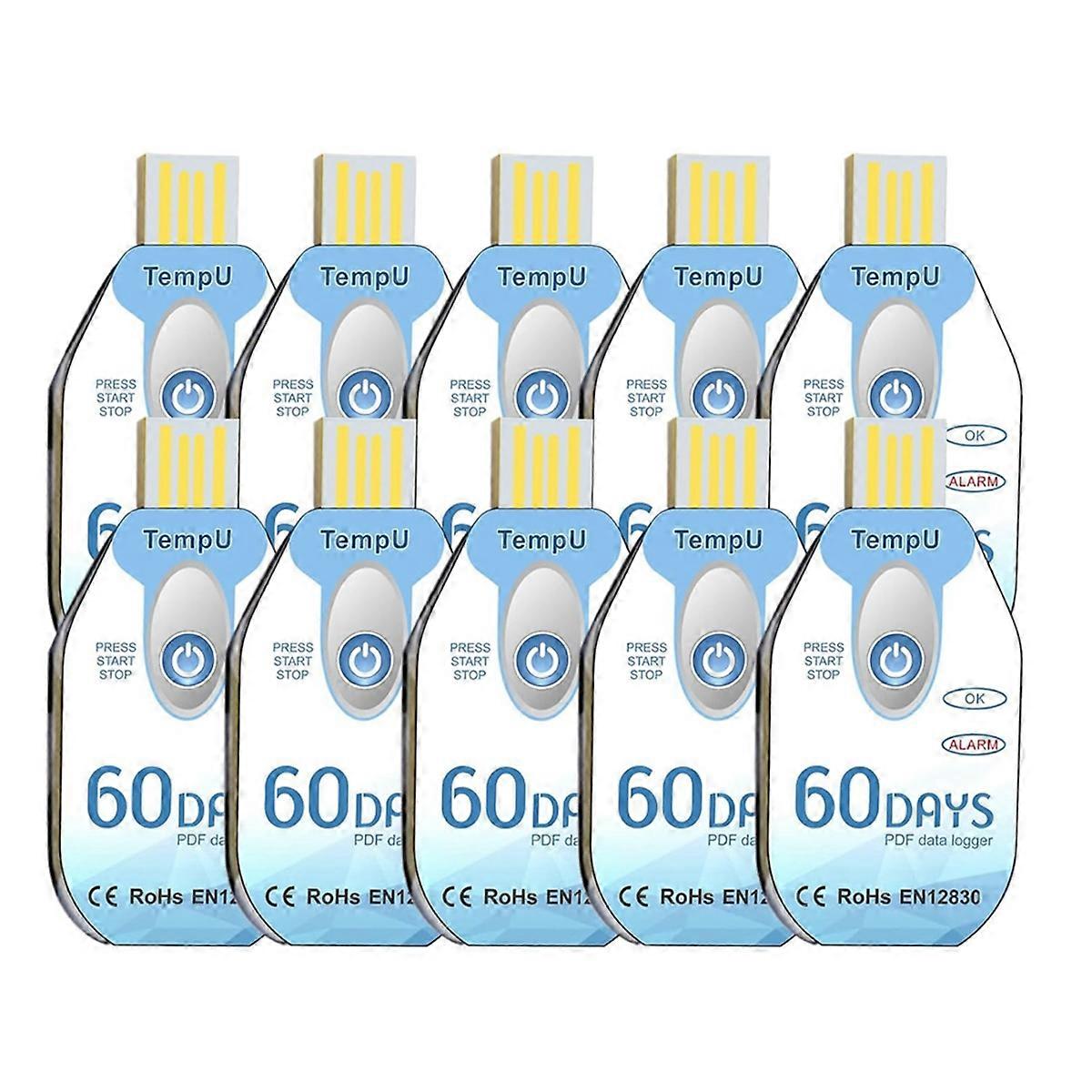 Temperature Data Logger USB Disposable PDF Temp Recorder Thermometer Logger TempU02 60 Days for Col