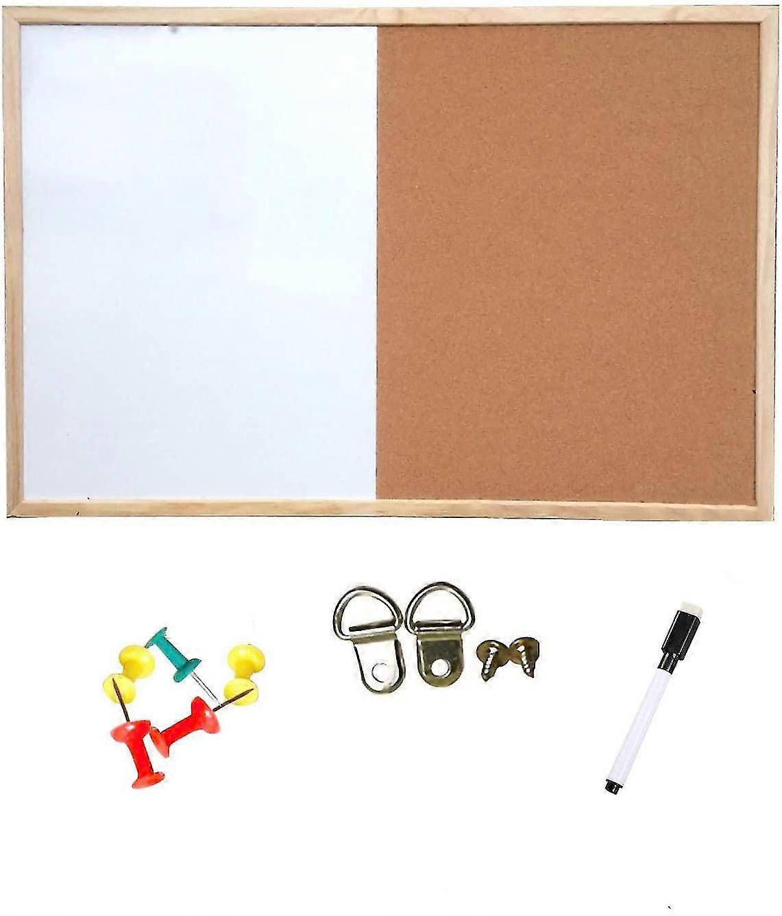 Dry Erase Board And Cork Bulletin Board Combination,11.8x15.7 Inch Combo Whiteboard Cork Message Board For Office e Decor,1642