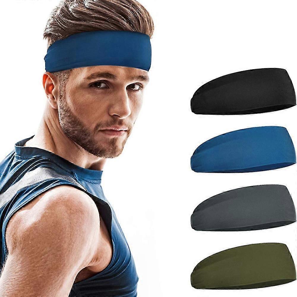 Athletic Mens Headband (4 Pa) Lightweight Headbands For Men