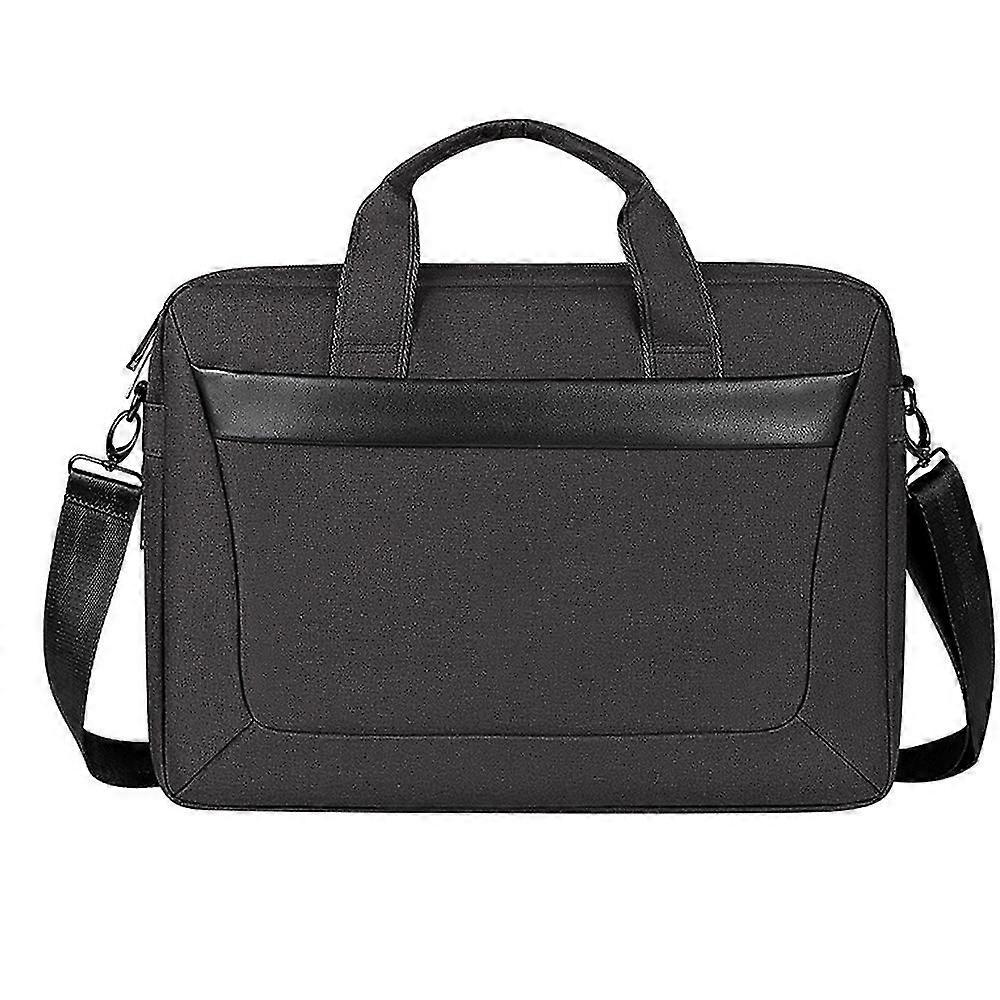 Expansion Computer Bag Laptop Bag Computer Bag Portable Shoulder Belt Briefcase - Black