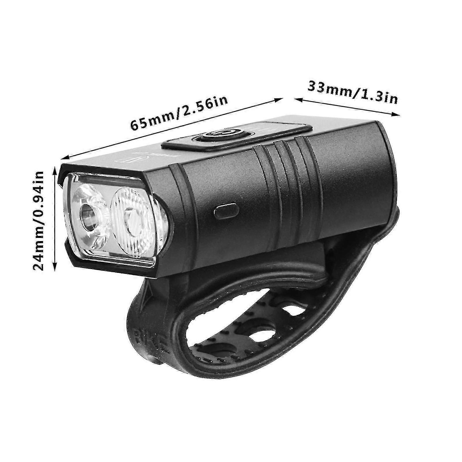 Aluminum Alloy High-brightness Bicycle Light Usb Charging Headlight