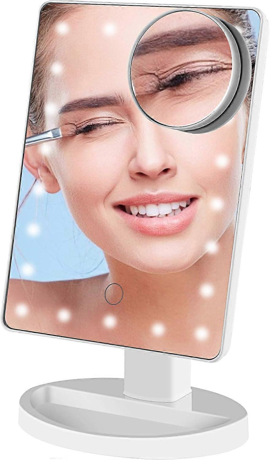 10x Magnification LED Makeup Mirror, LED Mirror, USB and Battery Charging, 180° Makeup Mirror, Lighted Magnifying Mirror for Makeup, Shaving