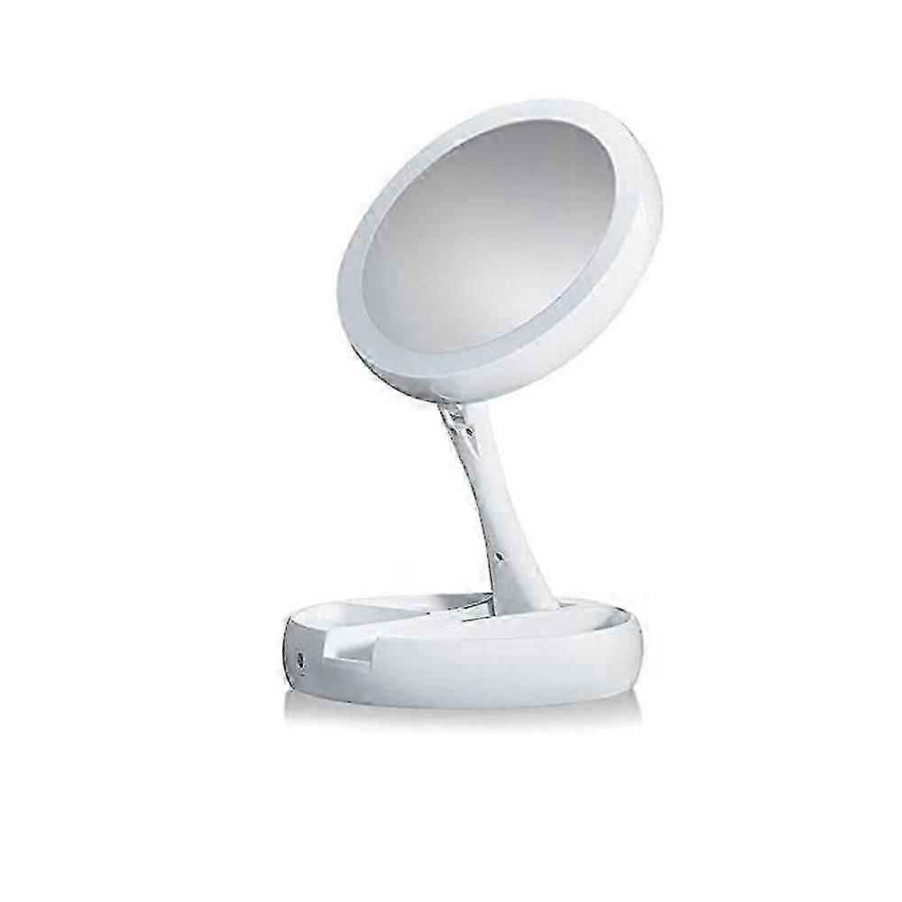 Lighted Makeup Mirror,double Sided 10x Magnifying Mirror,vanity Mirror With Lights,smart Design With Brightness$angle&height Adjustability,folding Com