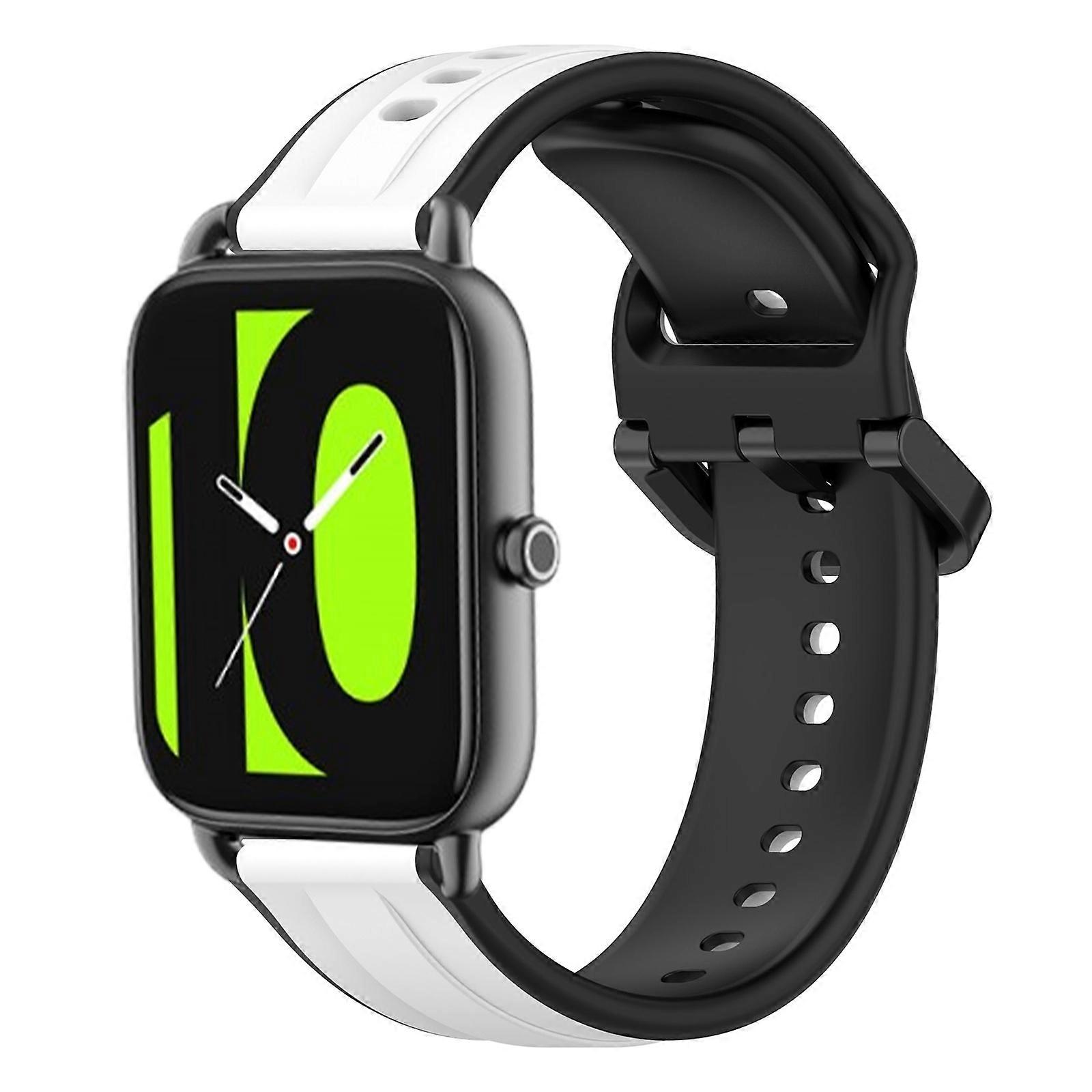 For Xiaomi Haylou RS4 LS12 22mm Convex Loop Two-Color Silicone Watch Band For  Xiaomi Haylou RS4 LS12