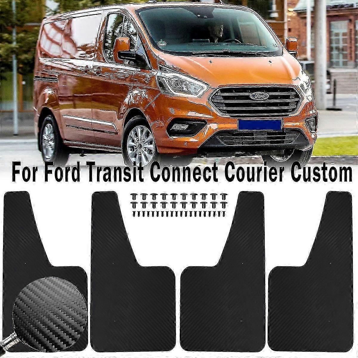 Carbon Fiber Mud Flaps Splash Guards For Ford Transit Connect Custom Tourneo Mk5 Mk6 Mk7 Mk8 Sport Mudflaps Mudguards E-150 E250