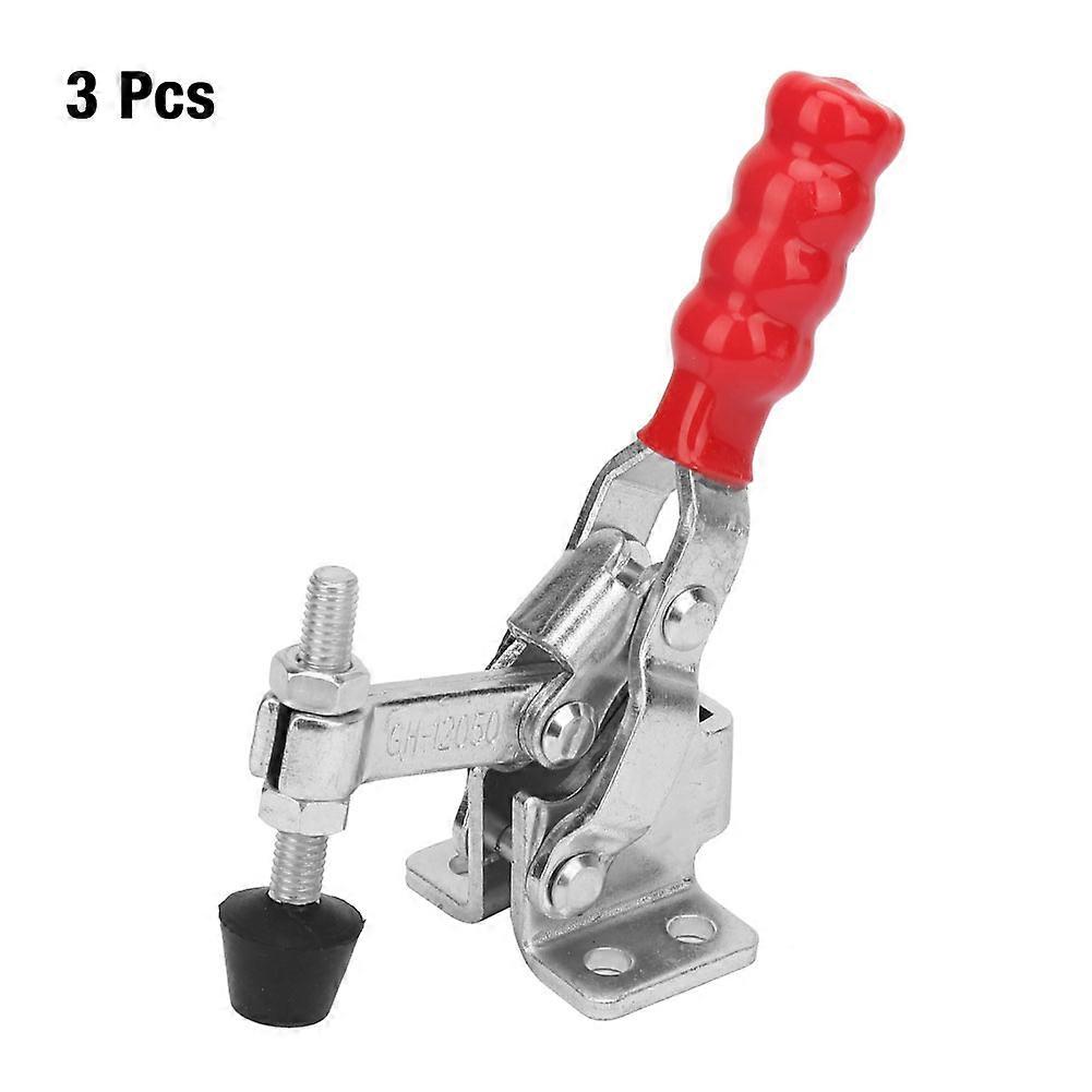 3Pcs Professional Stainless Steel Vertical Handle Quick Toggle Holding Clamp Tool