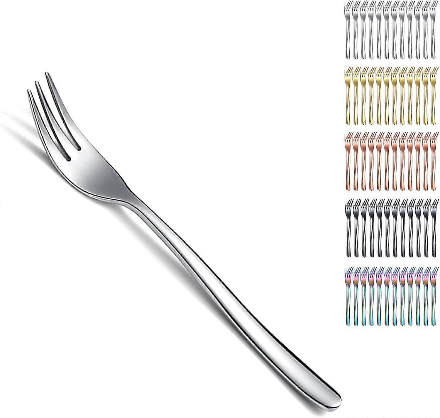 Stainless Steel Dessert Forks (12 Pieces) - Versatile Silverware Set