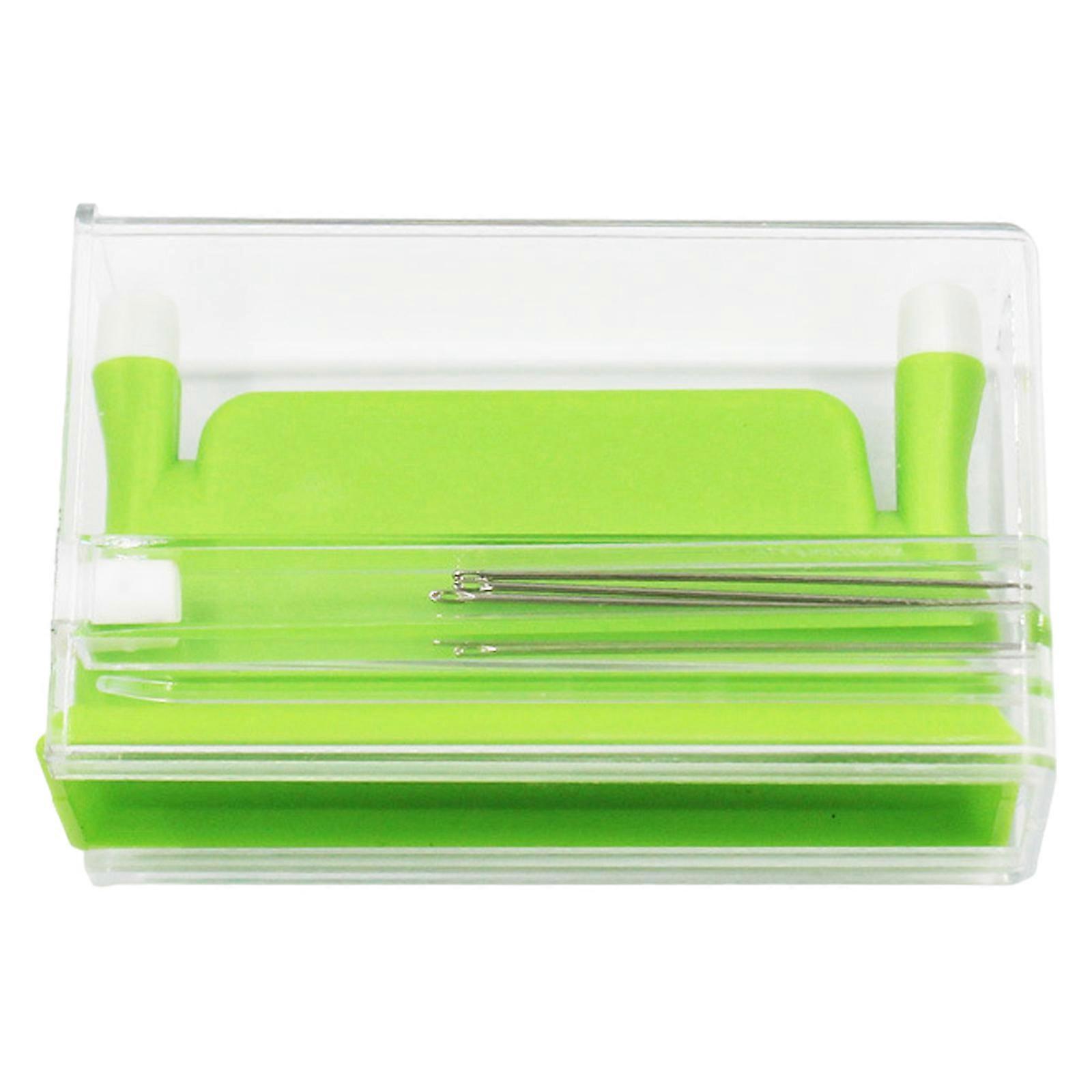 Double Holes Automatic Needle Threader Sewing Threading Tool Needle Insertion Tool for Sewing Clothes Hand Stitching  Green