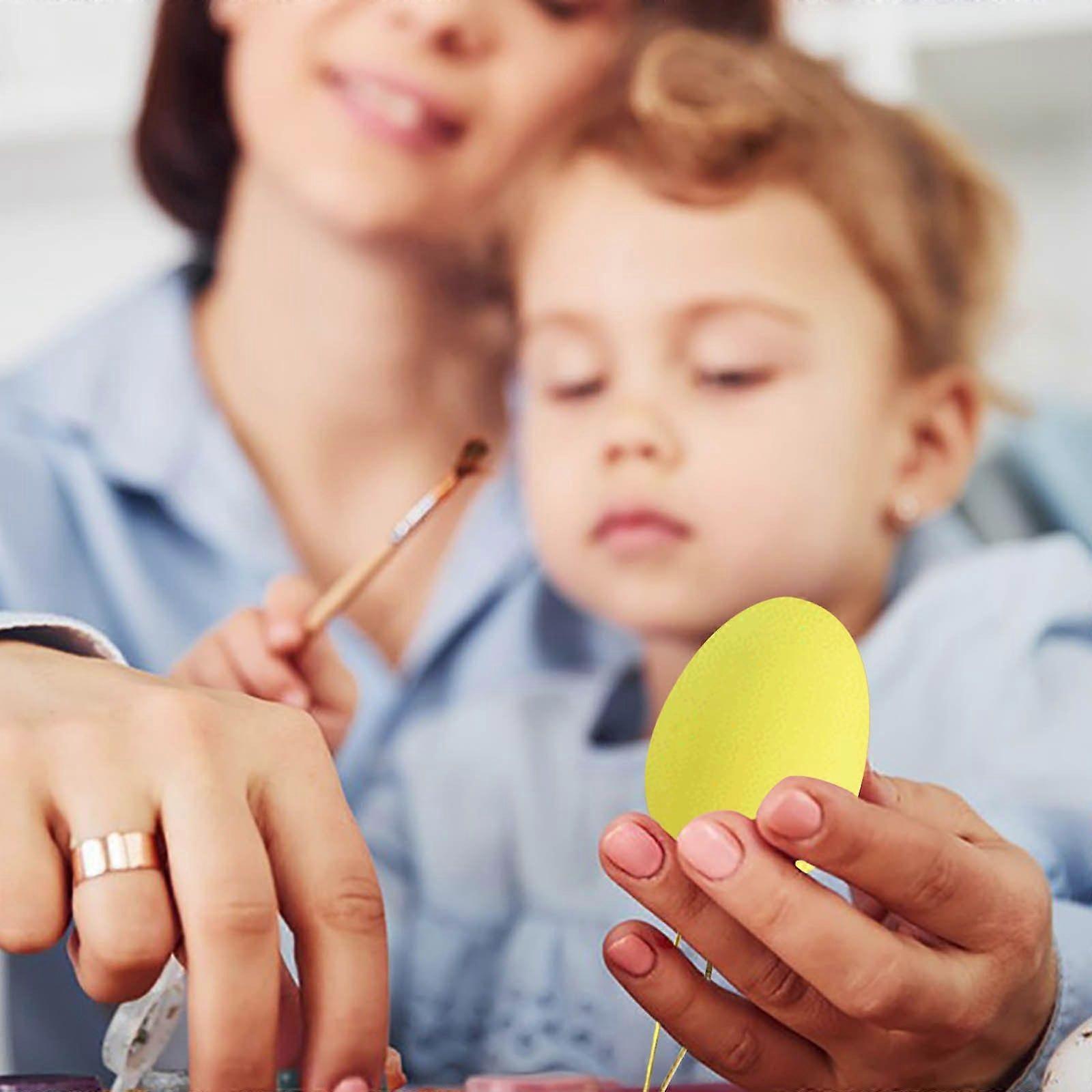 Colorful Simulation Plastic Eggs DIY Painted Eggshells Children's Graffiti Eggs Easter Eggs Flye251429