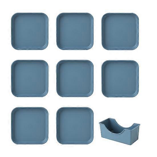 8Pcs Lightweight Plastic Plates Unbreakable Reusable Dinner Plates Dishwasher Safe Colorful Plates