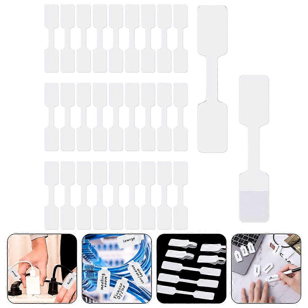 100pcs Self-Adhesive Cable Labels Writable Wire Tags Reusable Wire Labels