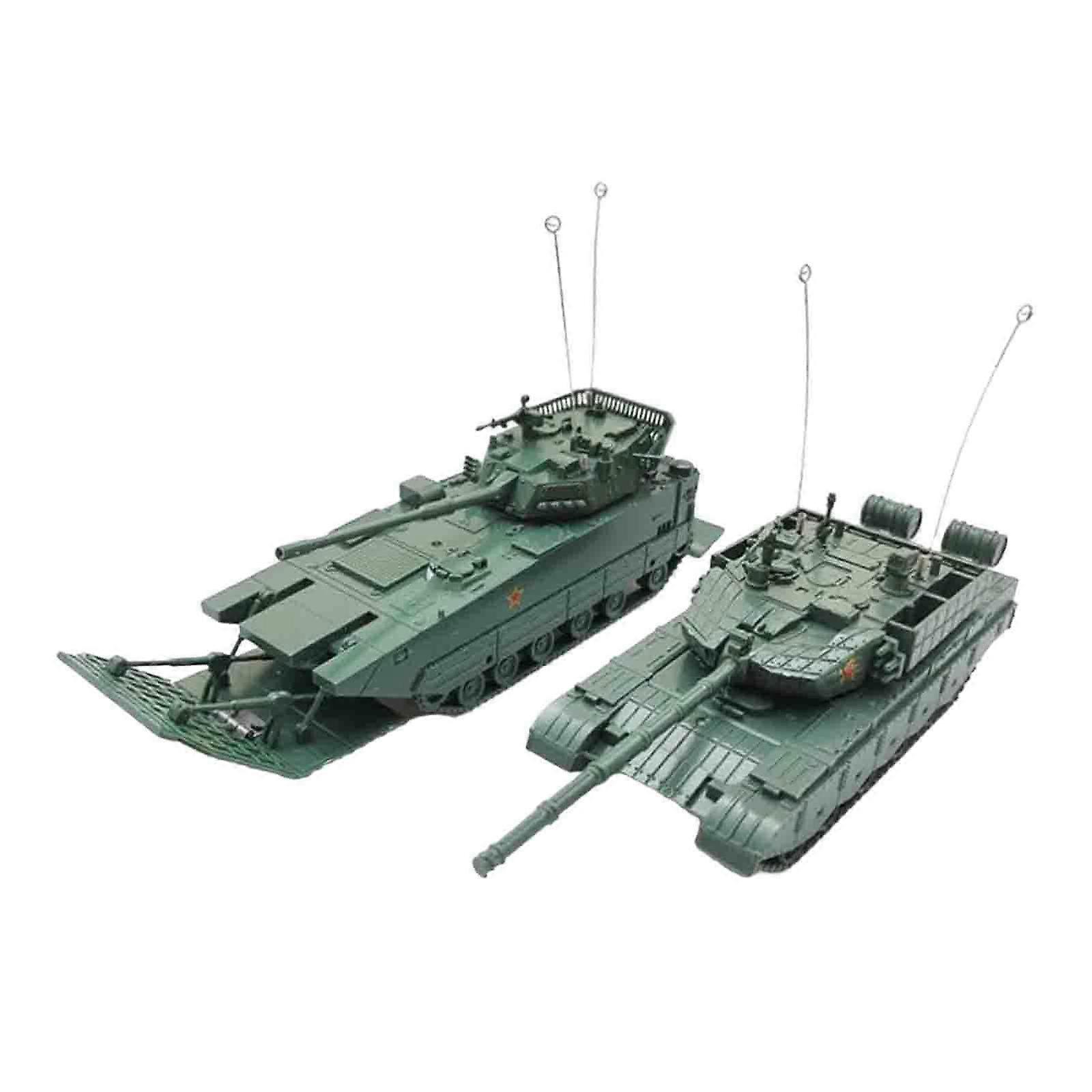 2x 1:72 Scale Tank Chariot Model for Collectibles Education Toy Table Scene
