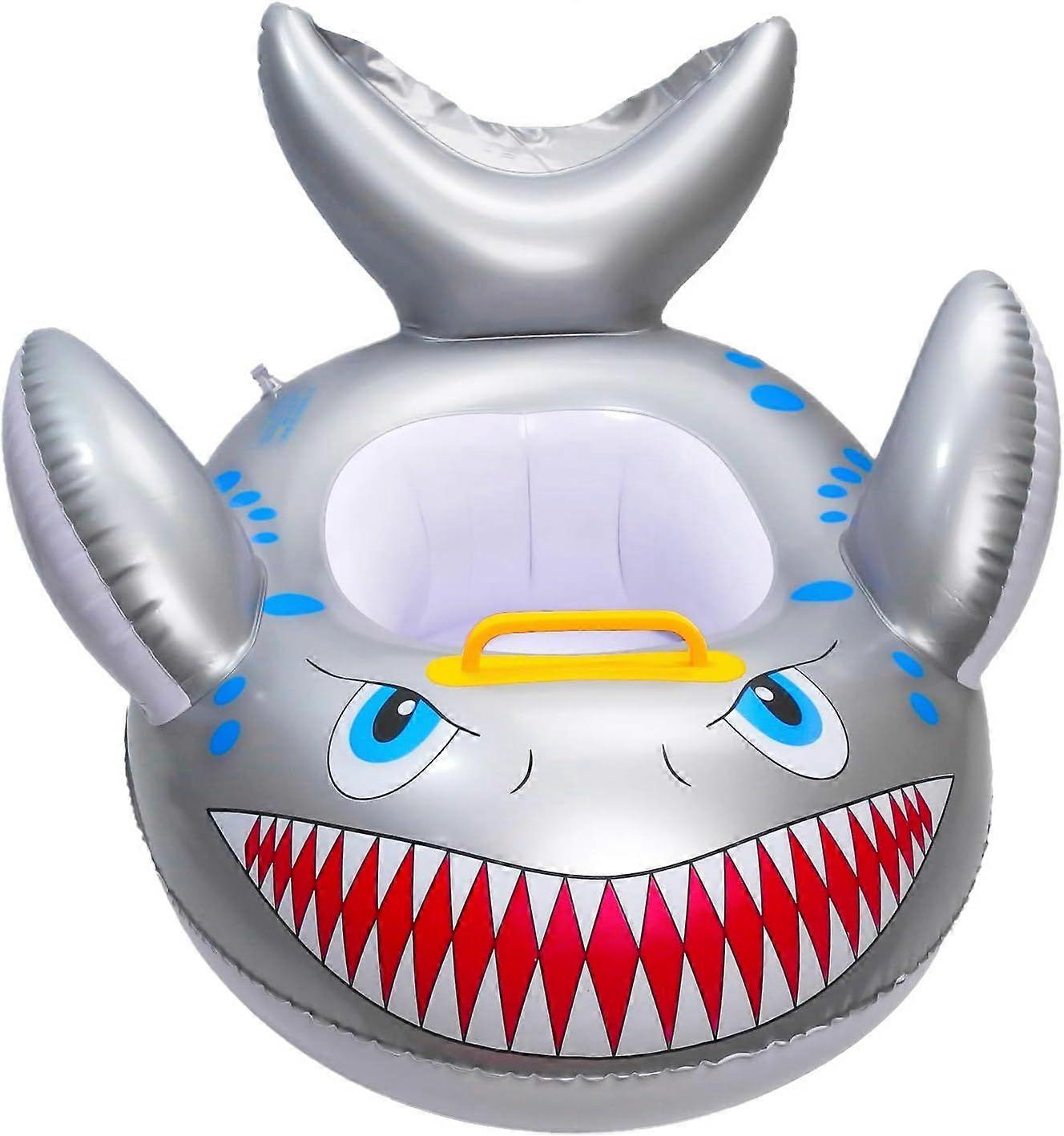 Shark baby swimming pool cartoon toy inflatable fish swimming ring summer swimming pool suitable for 9-48 months children