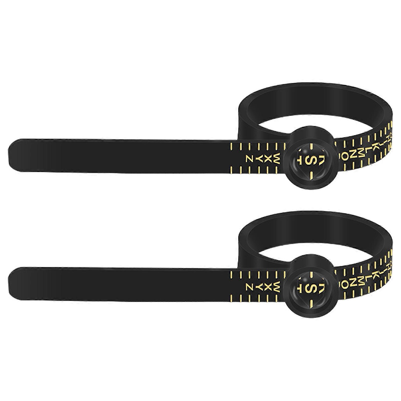 Reusable Finger Size Gauge Rings Sizer Measuring Tool with Magnifying Glass Jewelry Sizing Tool Finger Rings Measurer Multicolor