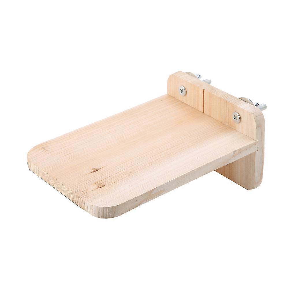 Wood Platform With Screws for Hamster and Squirrel Cages, Durable Small Pet Toy, 12x8 Inches Natural Wood, Easy Installation