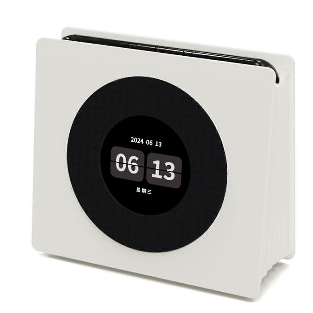 Bluetooth Speaker with White Noise Retro Turntable Sleep Speaker High Definition Screen Subwoofer Clock Music Player B