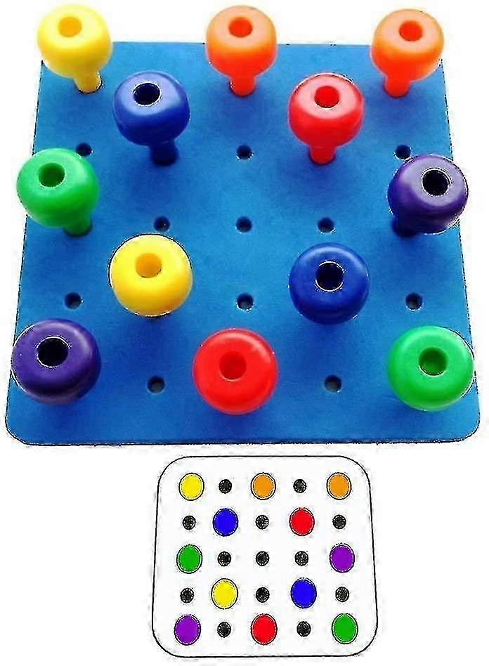 Best Stacking Pegboard Toy For Smart Toddlers Great Educational Gift 30 Pegs